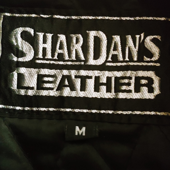 Black Genuine Leather Fringed Jacket w/ Black Rose - Picture 11 of 14